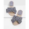Bow Decor Striped Sandals - Sandals - $21.00  ~ £15.96