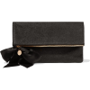 Bow-embellished glittered suede clutch - Torbice - 