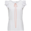 Bow Collar Blouse - 半袖衫/女式衬衫 - 