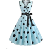 Bow Polka Dot Swing Dress - Pozostałe - 