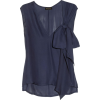 Bow-embellished silk top by Vionnet - Camisas sem manga - 
