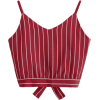 Bowknot Stripes Cut Out Cropped Tank Top - Camisas sem manga - $15.58  ~ 13.38€