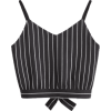 Bowknot Stripes Cut Out Cropped Tank Top - Camicia senza maniche - $14.49  ~ 12.45€