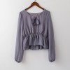 Bowknot square collar long sleeve thin chiffon shirt sunscreen shirt - 半袖衫/女式衬衫 - $19.99  ~ ¥133.94