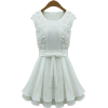 Bowtie & Rosette Design Dress - ワンピース・ドレス - $28.00  ~ ¥3,151