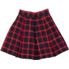 Box pleat check skirt - Skirts - 
