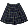 Box pleat check skirt - Skirts - 