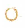 Braided Chain Necklace with Earrings - Kolczyki - $8.99  ~ 7.72€