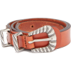 Braided-buckle leather waist-belt - Belt - 