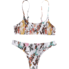 Bralette Floral Smocked Bikini - Swimsuit - 