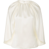 Brandon Maxwell Gathered Angel Silk Blou - 半袖衫/女式衬衫 - 