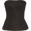 Brandon Maxwell Peplum Strapless Bustier - Camisas sem manga - 