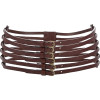 Brown leather belt - Paski - 