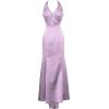Bridal Satin Beaded Halter Gown Holiday Wedding Dress Lavender - Dresses - $59.99  ~ £45.59