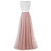 Bridesmay Long Tull Two Piece Prom Dress Bridesmaid Sleeveless Party Dress - Dresses - $239.99 