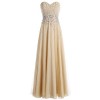 Bridesmay Long Tulle Sweetheart Prom Dress Beaded Bridesmaid Evening Dress - Obleke - $109.99  ~ 94.47€