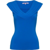 Brilliant Blue Margo Top - Рубашки - короткие - 