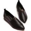 British Pointed Toe and Metal Design Fla - Flats - 