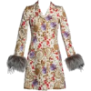 Brocade Floral Print Metallic Filigree G - Jacket - coats - 