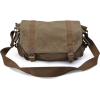 Brown Canvas Messenger Bag - メッセンジャーバッグ - $38.29  ~ ¥4,309