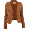 Brown Leather Jacket - Jacken und Mäntel - 