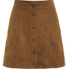 Brown Suede Skirt  - Skirts - $6.99  ~ £5.31