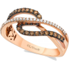 Brown and white diamond ring - Anelli - 