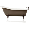 Brown clawfoot bathtub - Meble - 