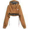 Brown cropped rain jacket - Jacket - coats - 