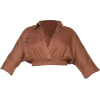 Brown crop top - Camisa - curtas - 