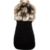 Brush Stroke Floral Satin Sleeveless Blouse Top With Crystals Junior Plus Size Mocha/Black - Kleider - $22.99  ~ 19.75€