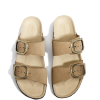 Buckle split-leather slides - カジュアルサンダル - 