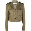 Burberry Cropped Cotton Twill Military  - Jacket - coats - $350.00 