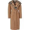 Burberry checked-detail wrap coat - 外套 - 