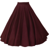 Burgundy Circle skirt - Skirts - 