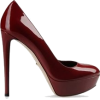 Burgundy Shiny Heel - Klasyczne buty - 