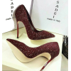 Burgundy sparkle - Klasični čevlji - 
