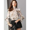 Business floral top - Koszule - krótkie - 