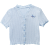 Butterfly Applique Girl Fairy Sunscreen Shirt Summer Thin Short Sleeve V-Neck Ca - 半袖シャツ・ブラウス - $23.99  ~ ¥2,700