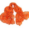 Butterfly Print Womens Long Cotton Scarf Light Weight Scarf Orange - スカーフ・マフラー - $18.00  ~ ¥2,026