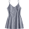 Button Up Plaid Mini Dress  - Dresses - 