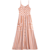 Button Up Striped Cami Dress - Vestidos - 