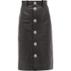 Button-front grained-leather midi skirt - スカート - $2,390.00  ~ ¥268,990