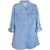Buttons Detail Blue Shirt - Рубашки - длинные - 32.07€ 