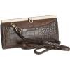 Buxton Croco Framed Clutch BROWN - バッグ クラッチバッグ - $21.60  ~ ¥2,431