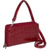 Buxton Shimmer Croc Double Zip Organizer Red - Wallets - $26.67 