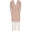 CARAVANA Imix fringe cotton mini dress - sukienki - 