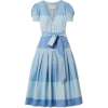CAROLINA HERRERA Pleated striped cotton  - Dresses - 