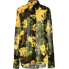 CAROLINA HERRERA Sheer Floral Print Butt - Long sleeves shirts - 
