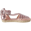 CASTAÑER pink velvet espadrilles - フラットシューズ - 